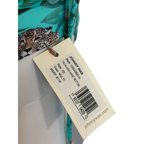 JOHNNY WAS Taina High Waist Bottom swim bikini in jungle animal print - Picture 12 of 12